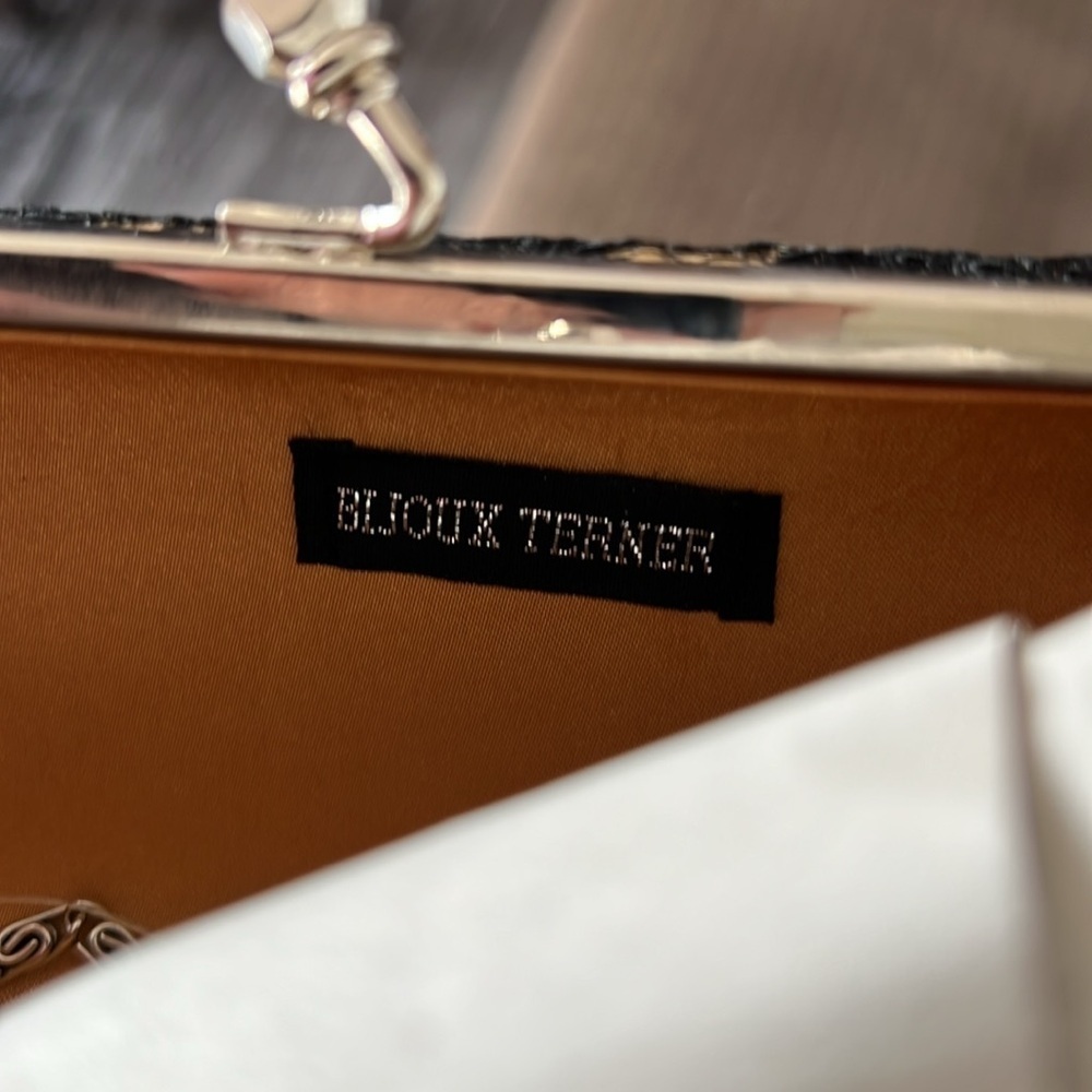 Bijoux Terner Black Lace Evening Clutch Purse Formal Bag - Picture 6 of 6